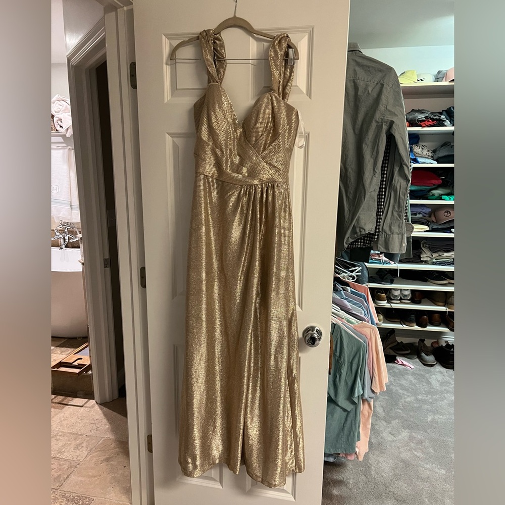 Hailey Paige Gold shimmer dress